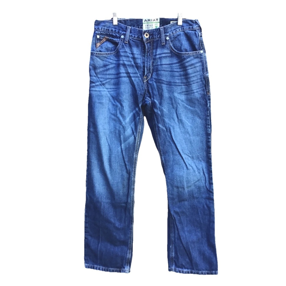 Ariat M1 Vintage Straight Leg Men's Jeans 33x30 Blue Denim Western